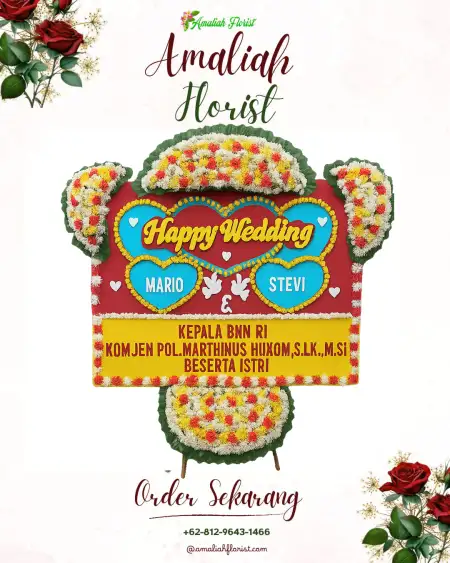 Papan Bunga Pernikahan Werdi Bhuwana